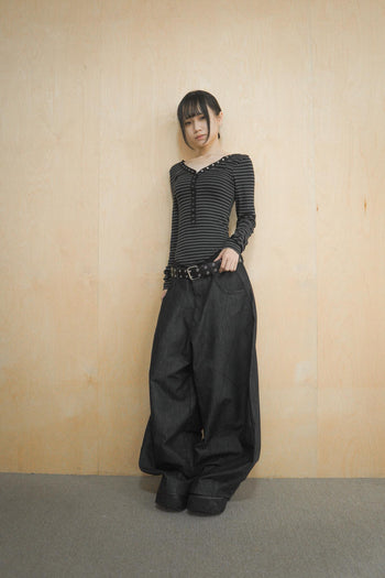 原牛寬鬆氣球牛仔褲