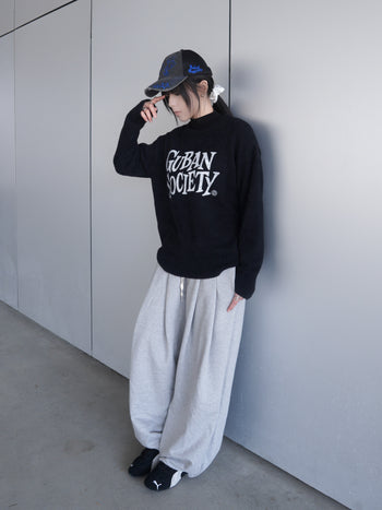 T-S158 大LOGO 馬海毛針織毛衣