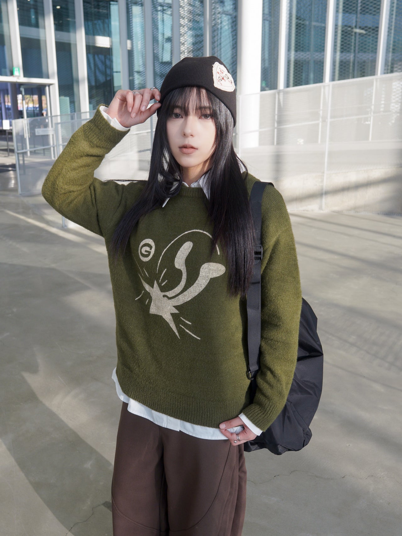 【GUBAN】T-S159 跌落星星馬海毛針織毛衣