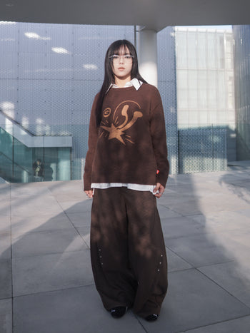 【GUBAN】T-S159 跌落星星馬海毛針織毛衣