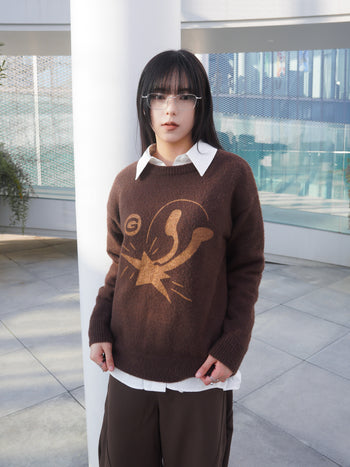 【GUBAN】T-S159 跌落星星馬海毛針織毛衣