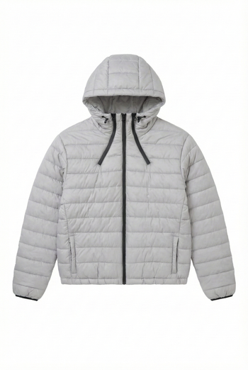 雙向拉鍊羽絨連帽外套