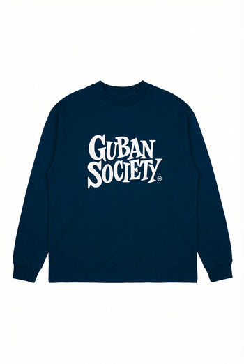 大LOGO休閒素色長袖上衣