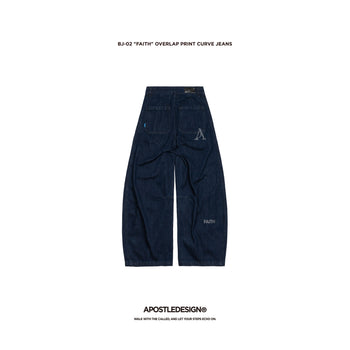 Apostle - 25AW BJ-02 "FAITH" Overlap Print Curve Jeans