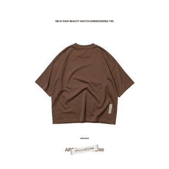 Apostle - 26SS RB-01 Raw Beauty Sketch Embroidered TEE