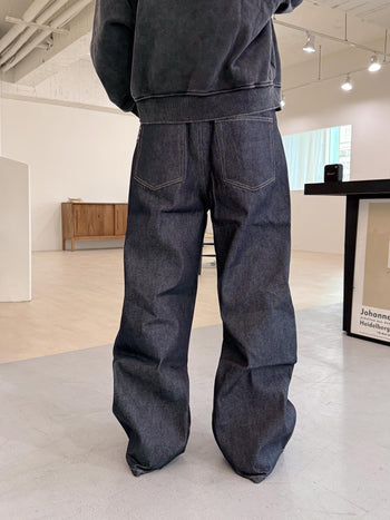 P-H112 綁帶寬鬆休閒牛仔褲