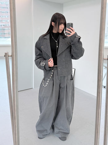 J-L91 復古加厚羊毛短款西裝外套(MODEL 推薦🌟)