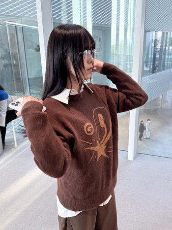 【GUBAN】T-S159 跌落星星馬海毛針織毛衣