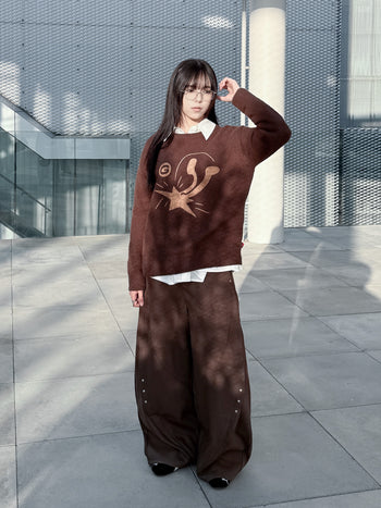 【GUBAN】T-S159 跌落星星馬海毛針織毛衣