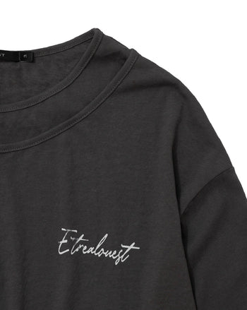 E'TREALOUEST Double-Layered Long-Sleeve Polo Shirt T-E1053