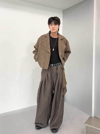 J-L91 復古加厚羊毛短款西裝外套(MODEL 推薦🌟)