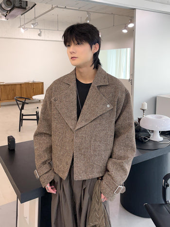 J-L91 復古加厚羊毛短款西裝外套(MODEL 推薦🌟)