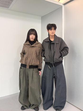 J-W89 復古翻領厚磅高級感夾克