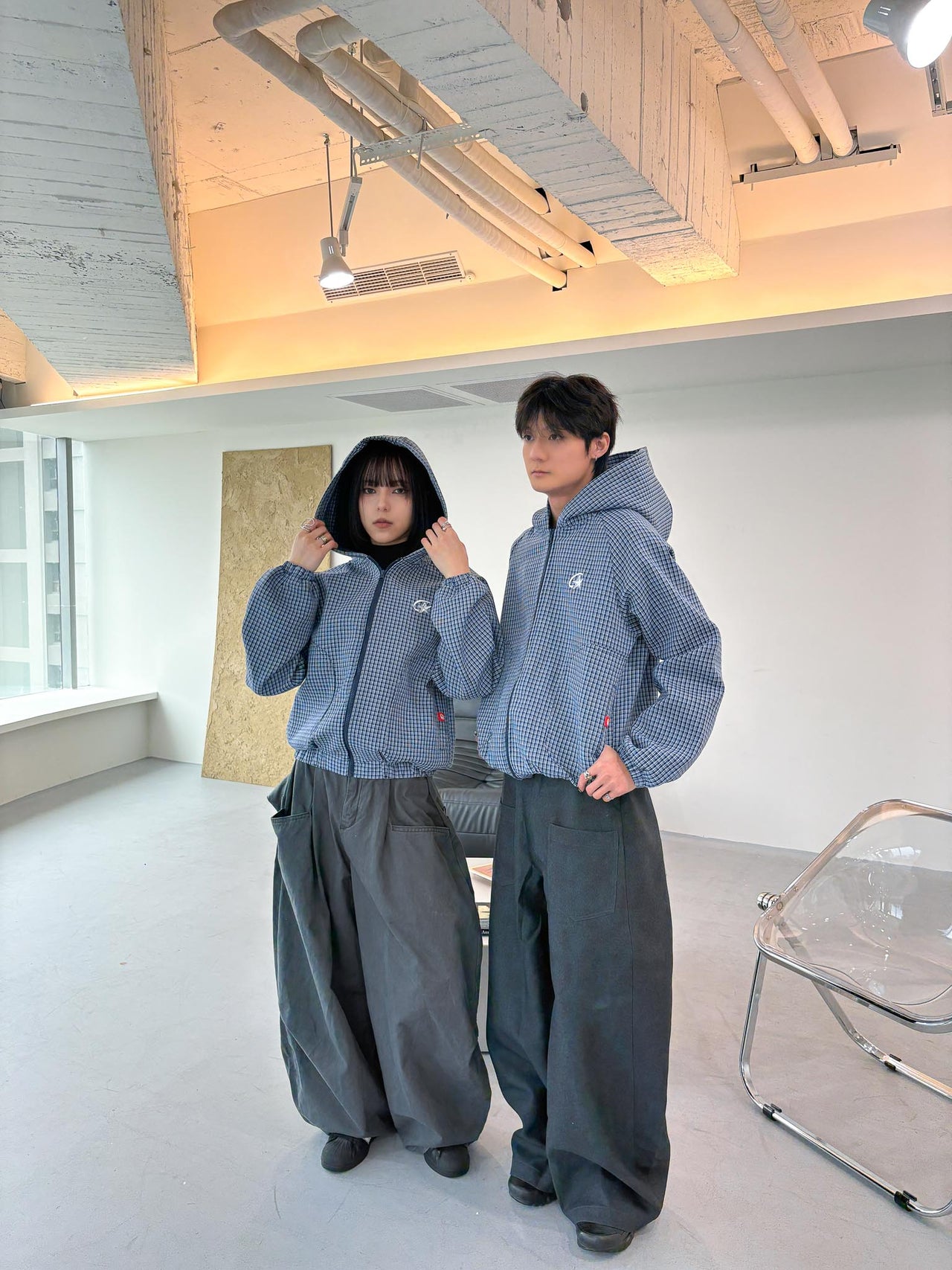 J-B93 雙層軟殼格子衝鋒外套