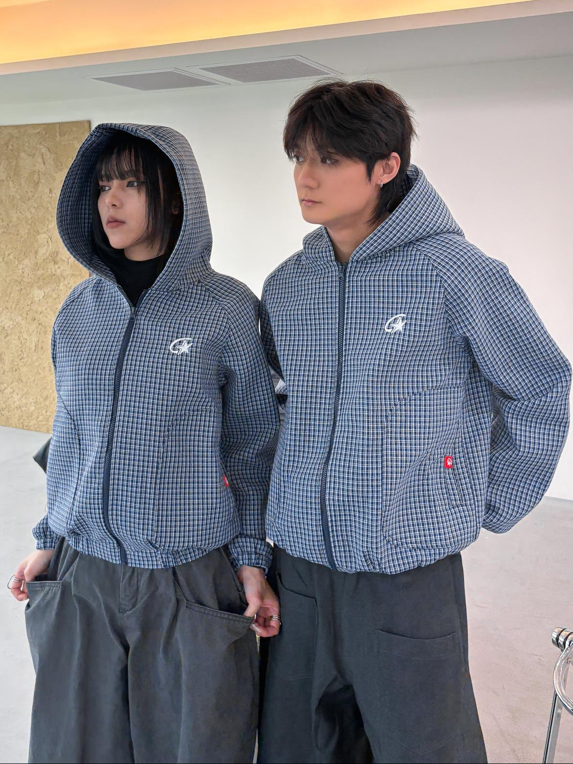 J-B93 雙層軟殼格子衝鋒外套