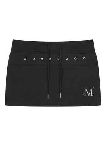 MUCENT - EYELET BANDING MINI SKIRT 打孔鏤空迷你裙 P-M221