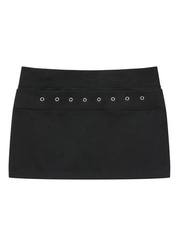 MUCENT - EYELET BANDING MINI SKIRT 打孔鏤空迷你裙 P-M221