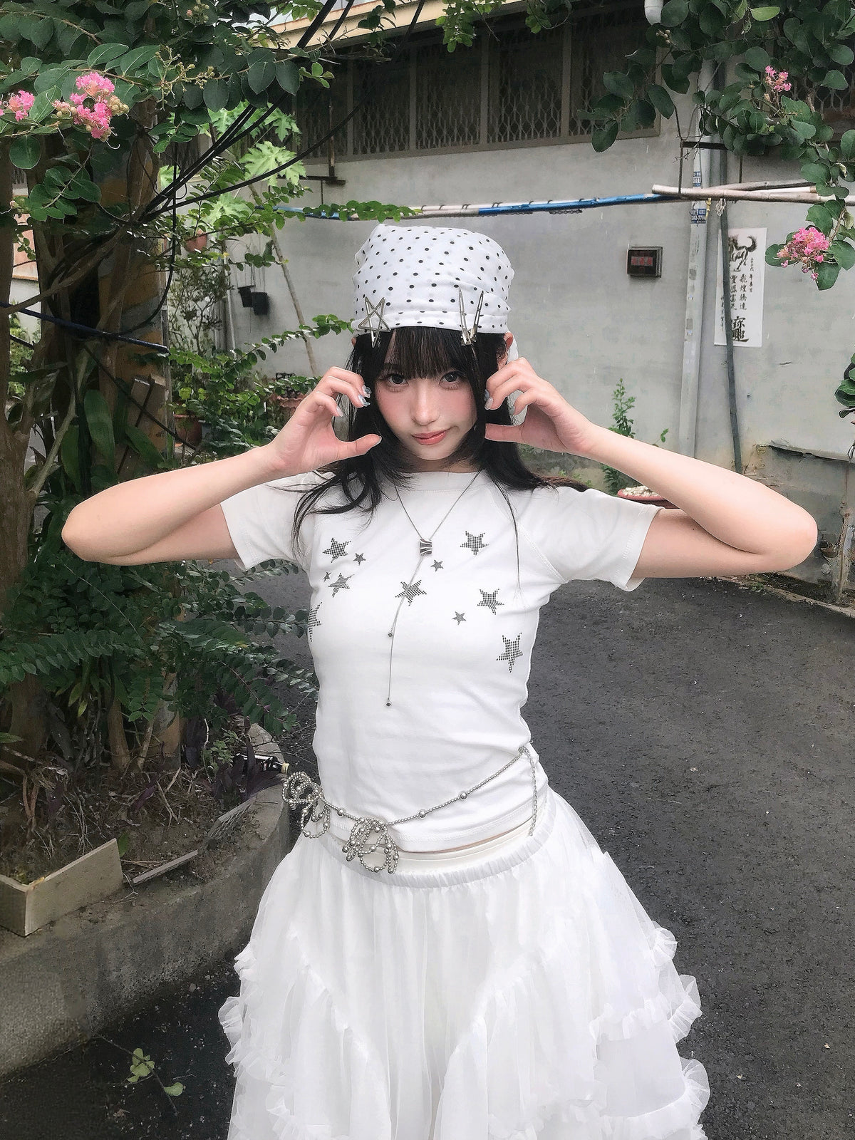 “MADE 𝗚𝘂𝗯𝗮𝗻 " 滿天星 星星 街舞 正肩 短板 彈性 短袖