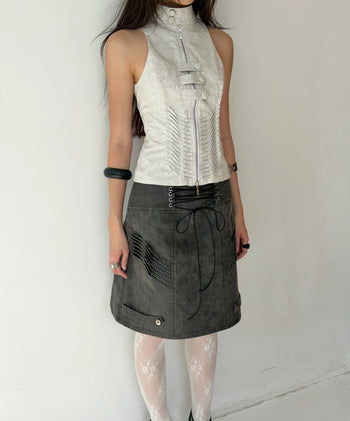 INTO.EIGHT - RUIN SKIRT 廢墟裙 P-I222
