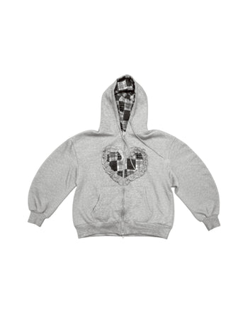 J-H92 韓國立體抽繩愛心貼布連帽外套