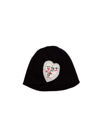 AC-L142 韓國愛心貼布針織冷帽