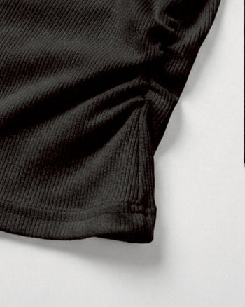 斜肩豹紋星星打底長袖上衣