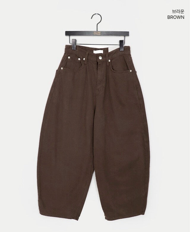 【GUBAN】韓國豹紋字母抓絨寬鬆長褲