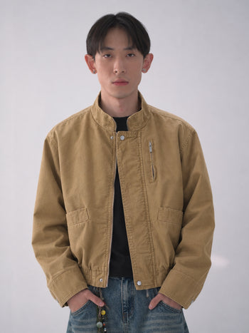 短寬縮口立領夾克外套 J-G115