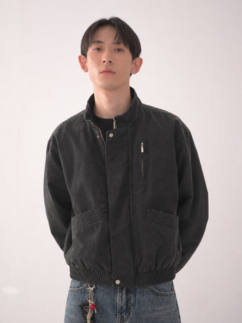 短寬縮口立領夾克外套 J-G115