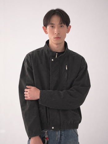 短寬縮口立領夾克外套 J-G115