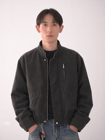 短寬縮口立領夾克外套 J-G115