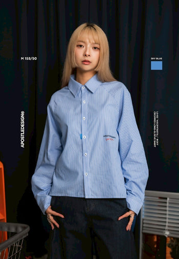 Apostle - 25AW LS-02 Ascent&stilL Boxy Cropped Long-Sleeve Shirt