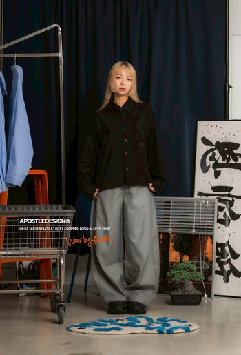Apostle - 25AW LS-02 Ascent&stilL Boxy Cropped Long-Sleeve Shirt