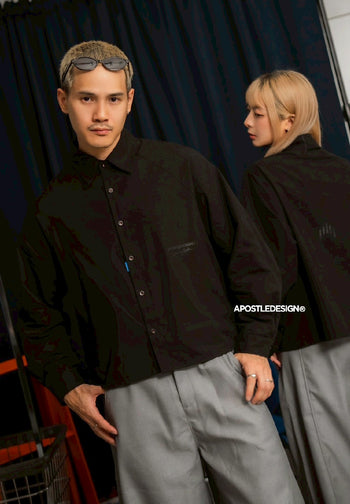 Apostle - 25AW LS-02 Ascent&stilL Boxy Cropped Long-Sleeve Shirt