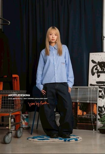 Apostle - 25AW LS-02 Ascent&stilL Boxy Cropped Long-Sleeve Shirt