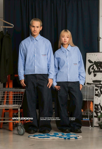 Apostle - 25AW LS-02 Ascent&stilL Boxy Cropped Long-Sleeve Shirt