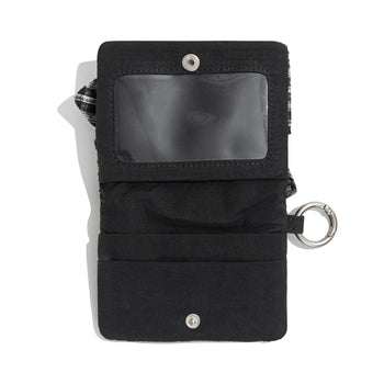 TCM - check cotton wallet (black) AC-P197