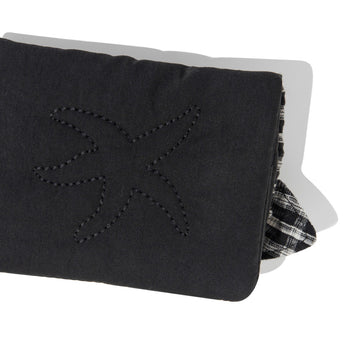 TCM - check cotton wallet (black) AC-P197