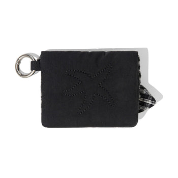 TCM - check cotton wallet (black) AC-P197