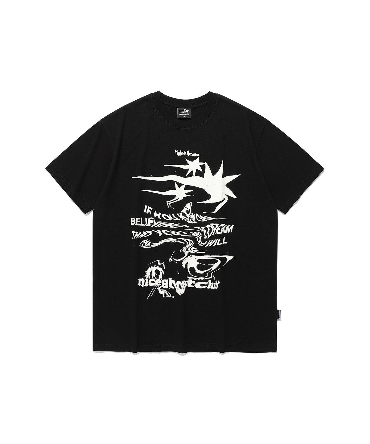 NICEGHOSTCLUB - TORNADO LOGO  PIGMENT TEE [黑色] T-N1020