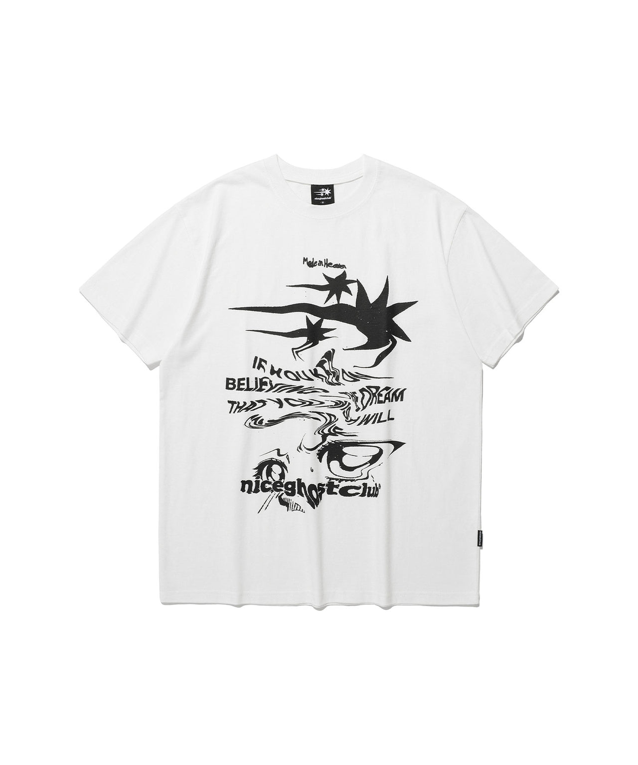 NICEGHOSTCLUB - TORNADO LOGO  PIGMENT TEE [白色] T-N1020