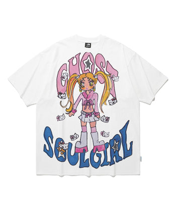 Niceghostclub - x soulpusssy cat ghostsoulgirl gyaru big big tee(白色）T-N198
