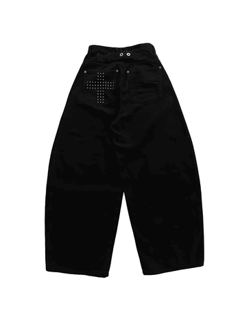 羊毛十字鉚釘氣球闊腿長褲