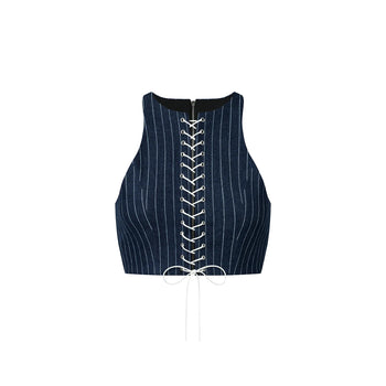 PUSH PUSH - PUSHIE STRIPED CORSET 條紋緊身馬甲 (藍色) T-P1015
