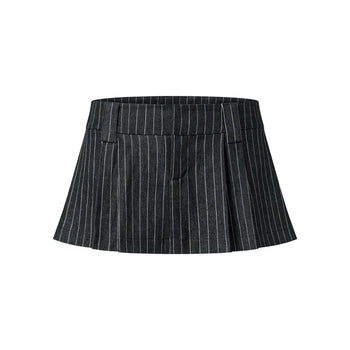 PUSH PUSH - PUSHIE STRIPED MINI SKIRT 條紋短裙 (黑色) P-P164