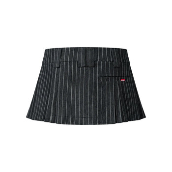 PUSH PUSH - PUSHIE STRIPED MINI SKIRT 條紋短裙 (黑色) P-P164