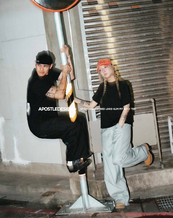 APOSTLE - 26SS SF-01 Embroidered Logo Slim Fit Boxy TEE