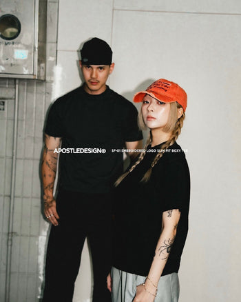 APOSTLE - 26SS SF-01 Embroidered Logo Slim Fit Boxy TEE