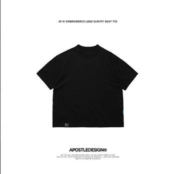 APOSTLE - 26SS SF-01 Embroidered Logo Slim Fit Boxy TEE