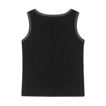 TCM - (w) starfish ringer sleeveless T (black) V-T16